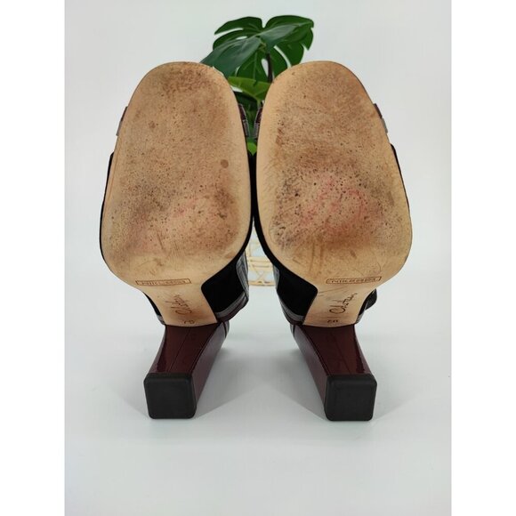 Cole Haan Women's Burgundy Slingback Leather High Heels Size 7B US - Picture 7 of 10